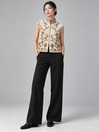 Vest Zardozi Takshila Couture Velvet