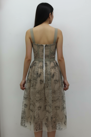 Платье Zardozi Lace / Tull Сетка