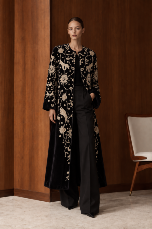 Bathrobe Zardozi Takshila Couture Velvet