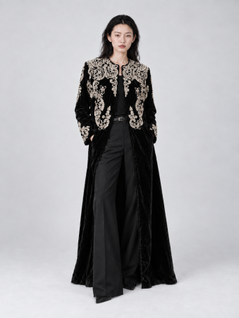 Bathrobe Zardozi Takshila Couture Velvet