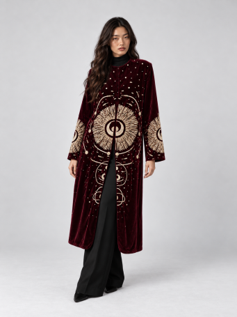 Bathrobe Zardozi Takshila Couture Velvet