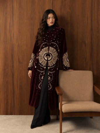 Bathrobe Zardozi Takshila Couture Velvet