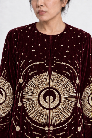 Bathrobe Zardozi Takshila Couture Velvet