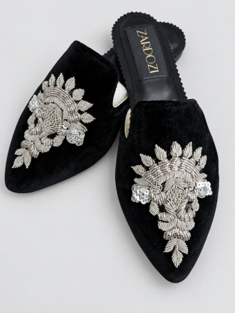ZARDOZI Обувь Zardozi Shoes ZARDOZI Бархат Черный 41