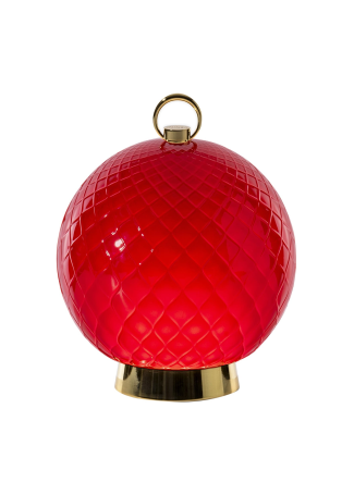 Шам Venini Balloton Luce Мұран шынысы Қызыл/алтын 19х17.5