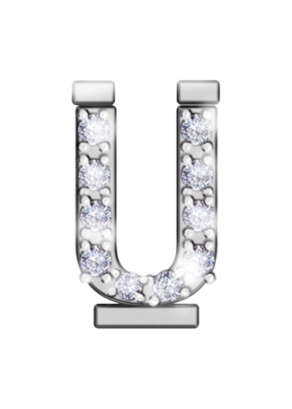 Letter RF Iconic motion White Gold