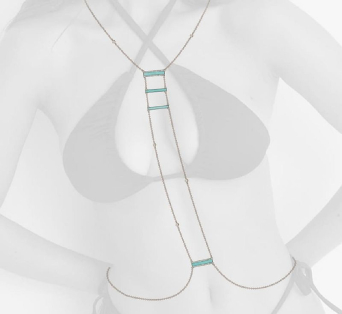 Body Chain RF Body Jewelry Розовое золото