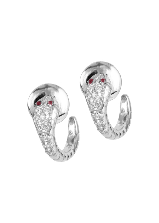 Серьги Crivelli Snake Белое золото