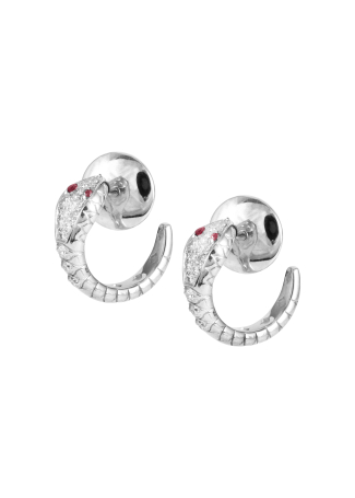 Серьги Crivelli Snake Белое золото