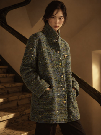 Jacket Zardozi Shades of Green 26/27 Wool