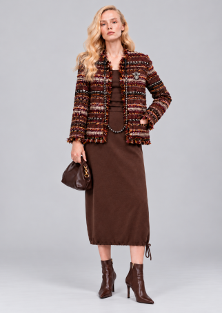Jacket Zardozi Shades of Brown 26/27 Wool