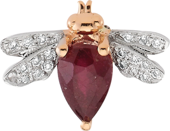 Моно серьга BeeGoddess Bee Розовое золото