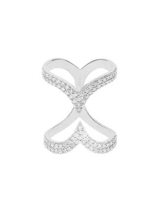 Кольцо Djula Graphique Белое золото