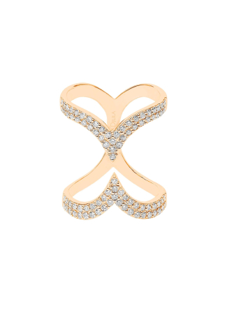 Кольцо Djula Graphique Розовое золото