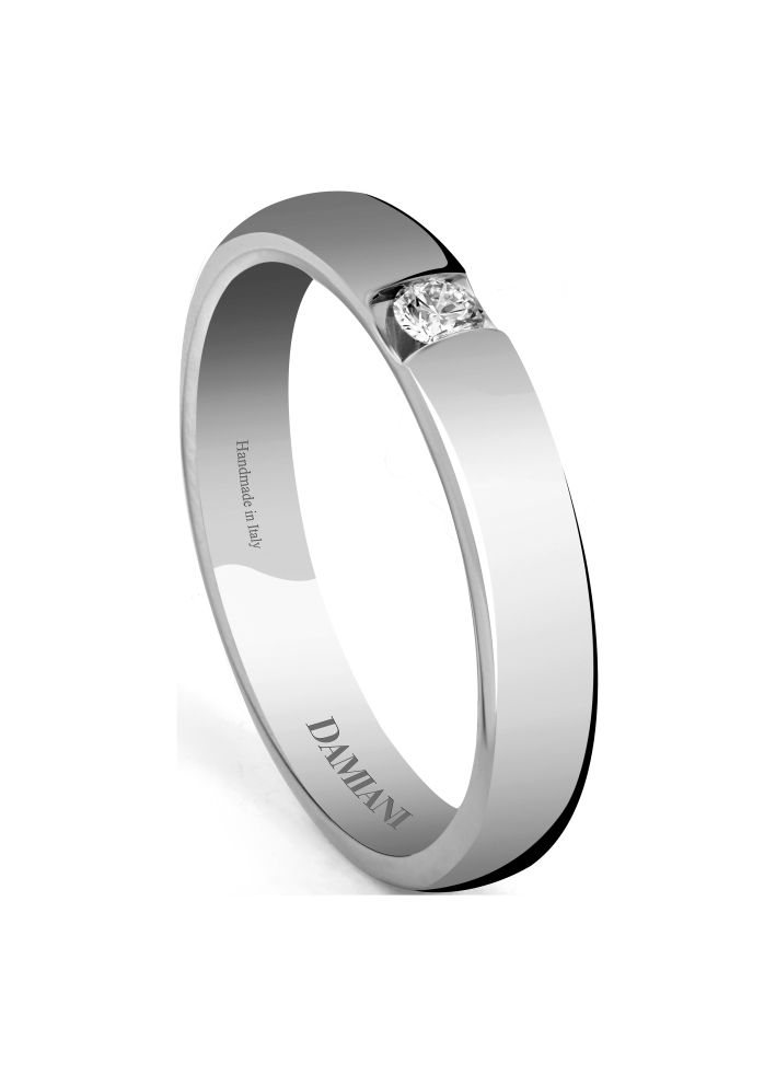 Купить Кольцо обручальное Damiani Veramore Белое золото – премиальные кольца ZhannaKanGroup