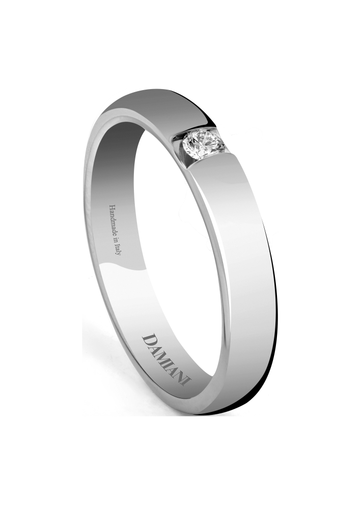 Купить Кольцо обручальное Damiani Veramore Белое золото – премиальные кольца ZhannaKanGroup