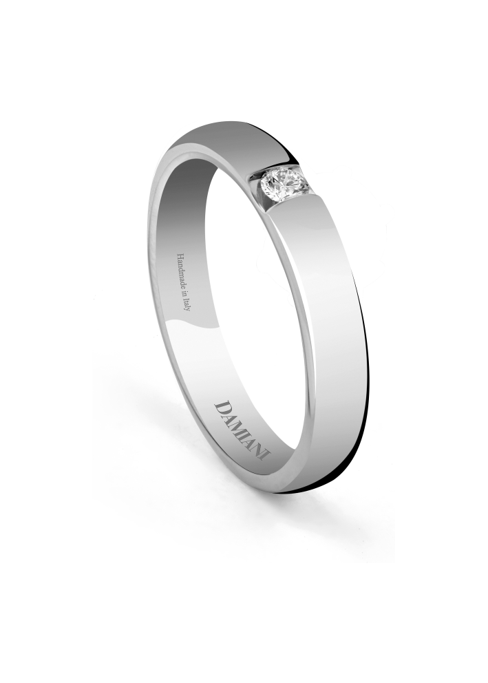 Купить Кольцо обручальное Damiani Veramore Белое золото – премиальные кольца ZhannaKanGroup