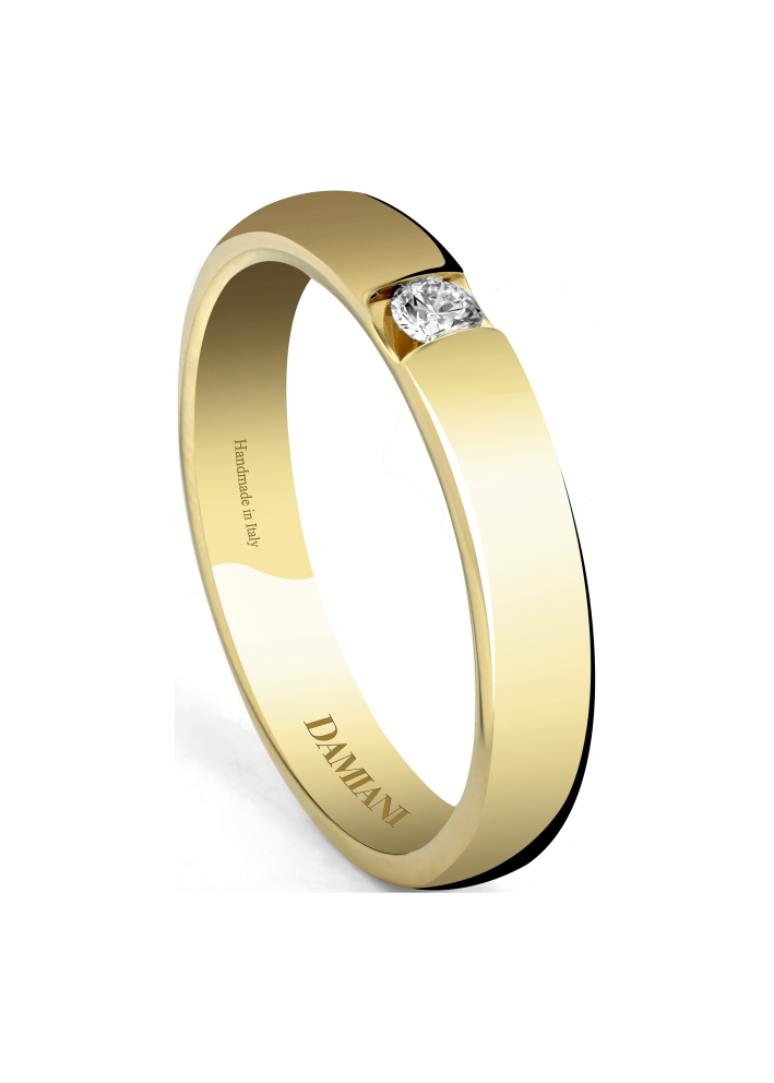 Купить Кольцо обручальное Damiani Veramore Желтое золото – премиальные кольца ZhannaKanGroup