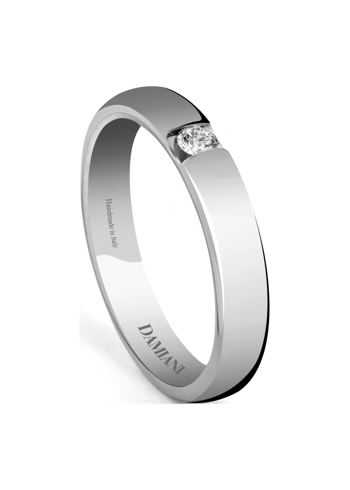 Купить Кольцо обручальное Damiani NOI2 Белое золото – премиальные кольца ZhannaKanGroup