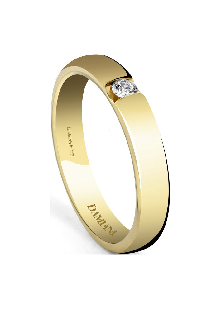 Купить Кольцо обручальное Damiani NOI2 Желтое золото – премиальные кольца ZhannaKanGroup