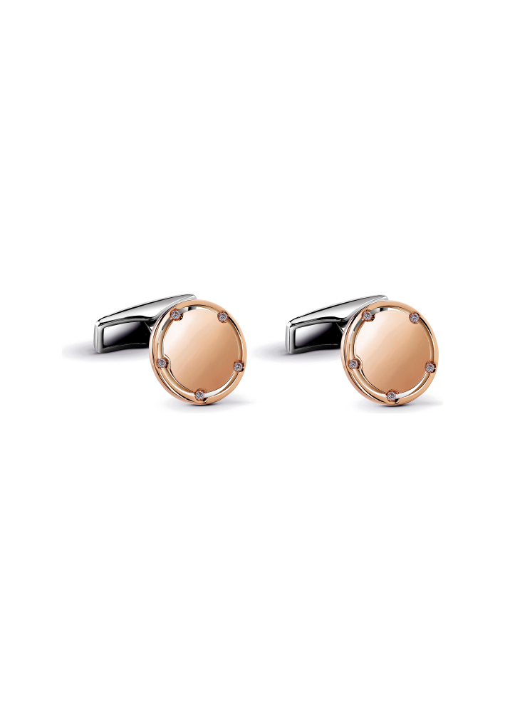 Купить Запонки Damiani D.Side Розовое золото – премиальные ювелирные аксессуары ZhannaKanGroup