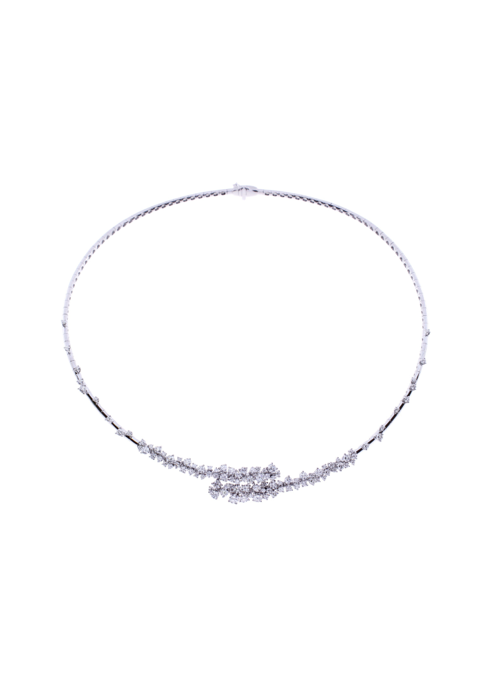 Купить Колье Damiani Mimosa Flexi Белое золото – премиальные колье ZhannaKanGroup