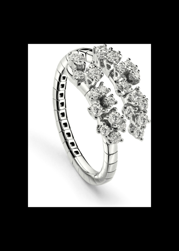 Купить Кольцо Damiani Mimosa Flexi Белое золото – премиальные кольца ZhannaKanGroup