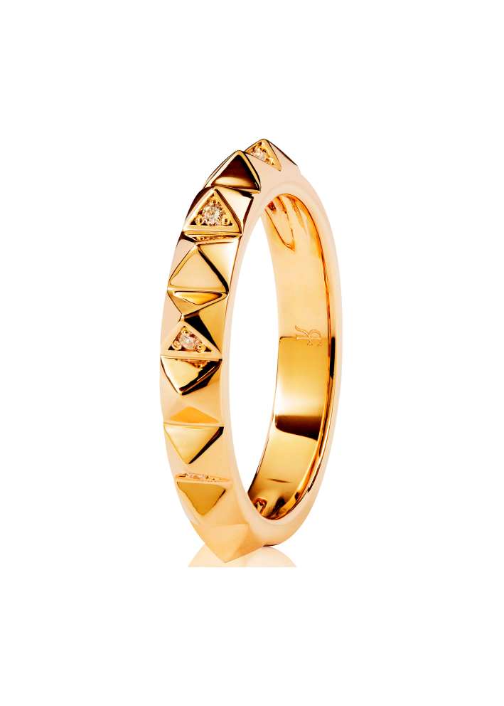 Купить Кольцо RF Studs Желтое золото – премиальные кольца ZhannaKanGroup