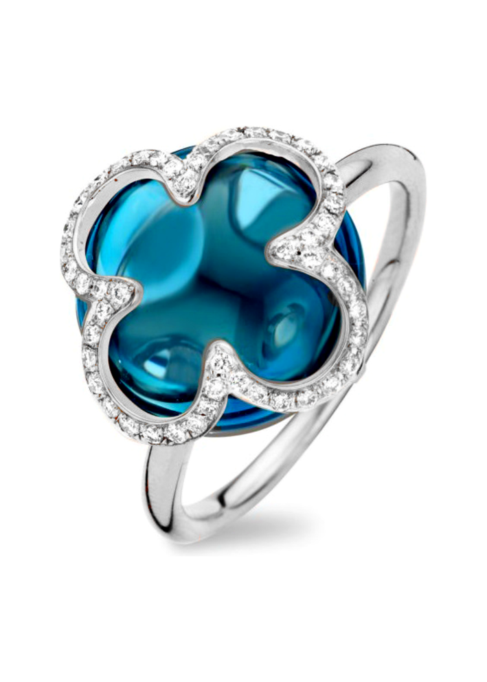 Купить Кольцо Tirisi Seoul Flower Белое золото – премиальные кольца ZhannaKanGroup