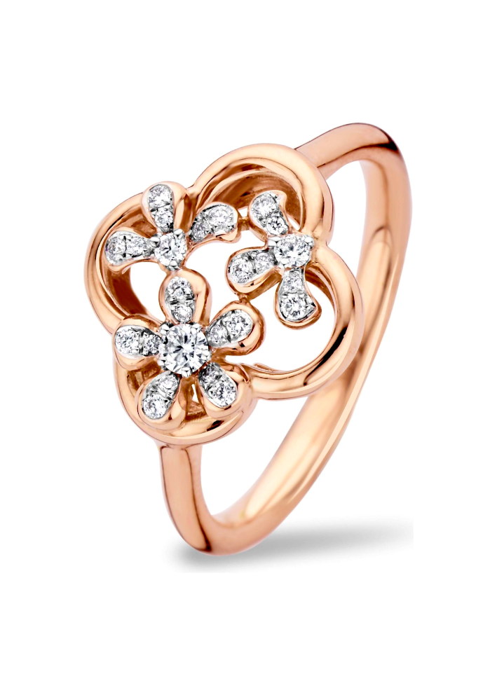 Купить Кольцо Tirisi Seoul Flower Розовое золото – премиальные кольца ZhannaKanGroup