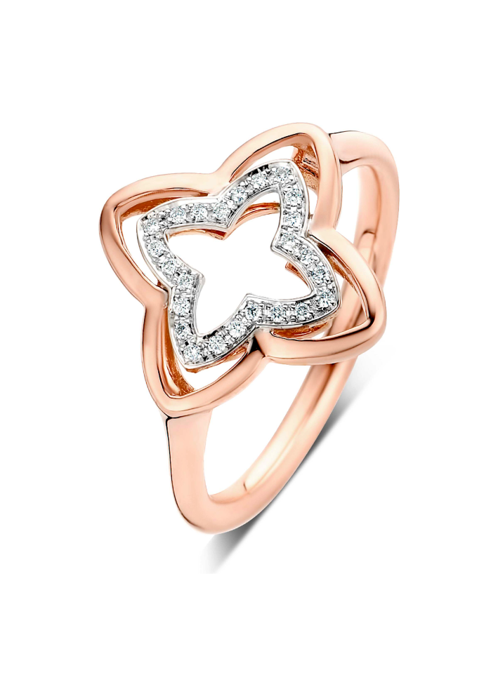 Купить Кольцо Tirisi Seoul Flower Розовое золото – премиальные кольца ZhannaKanGroup