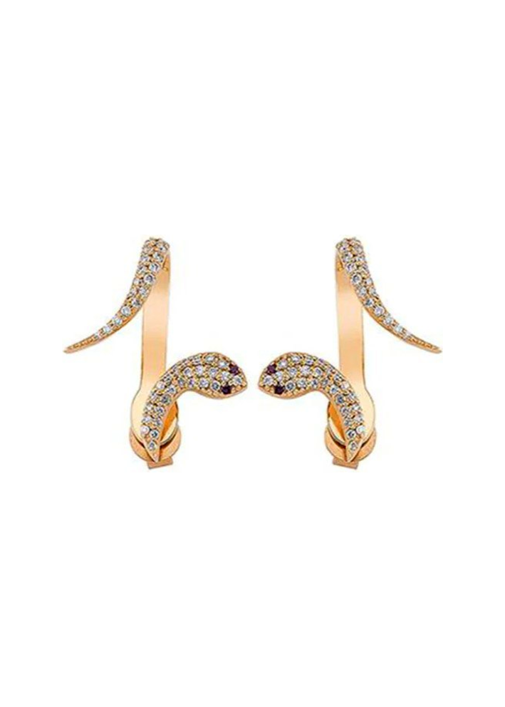 Купить Серьги BeeGoddess Serpent Розовое золото – премиальные ZhannaKanGroup