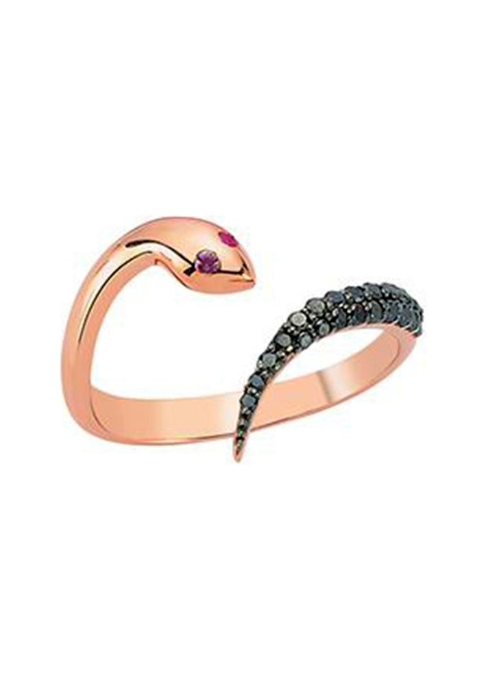 Buy Bee Goddess Kundalini Ring, Rose Gold – premium rings by ZhannaKanGroup
