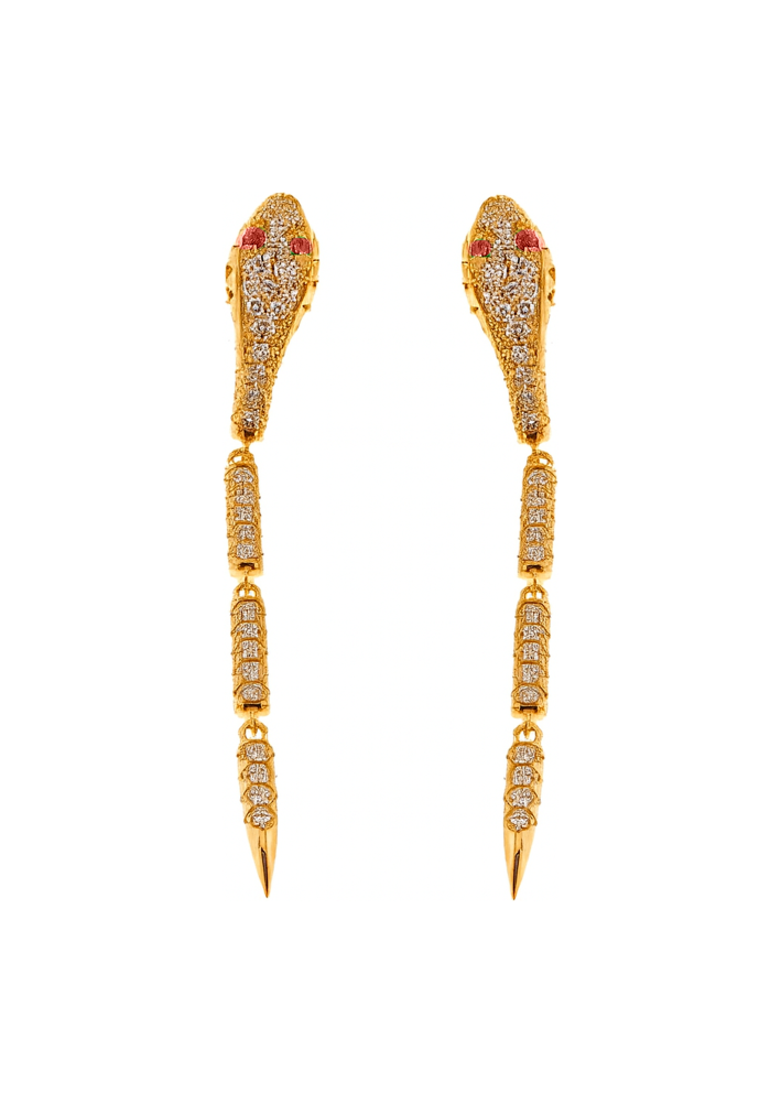 Купить Серьги Crivelli Snake Розовое золото – премиальные ZhannaKanGroup