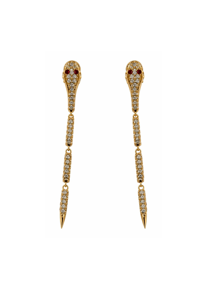 Купить Серьги Crivelli Snake Розовое золото – премиальные ZhannaKanGroup