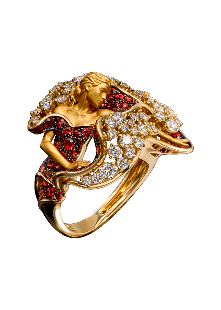 Купить Кольцо CarreraYCarrera Passion Желтое золото – премиальные кольца ZhannaKanGroup