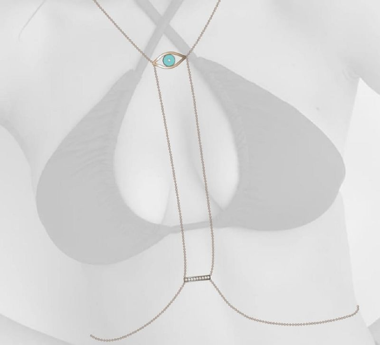 Купить Body Chain RF Jewelry Розовое золото – премиальные ювелирные аксессуары ZhannaKanGroup