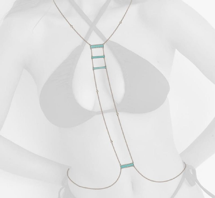 Купить Body Chain RF Jewelry Розовое золото – премиальные ювелирные аксессуары ZhannaKanGroup