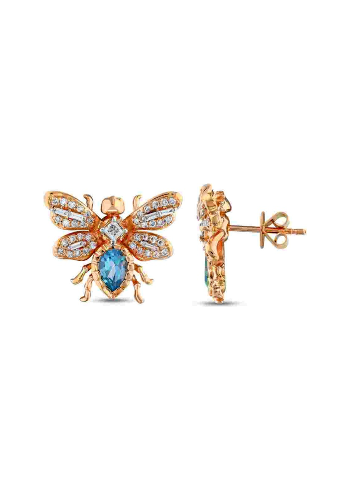 Купить Серьги Bee Goddess Розовое золото – премиальные ZhannaKanGroup