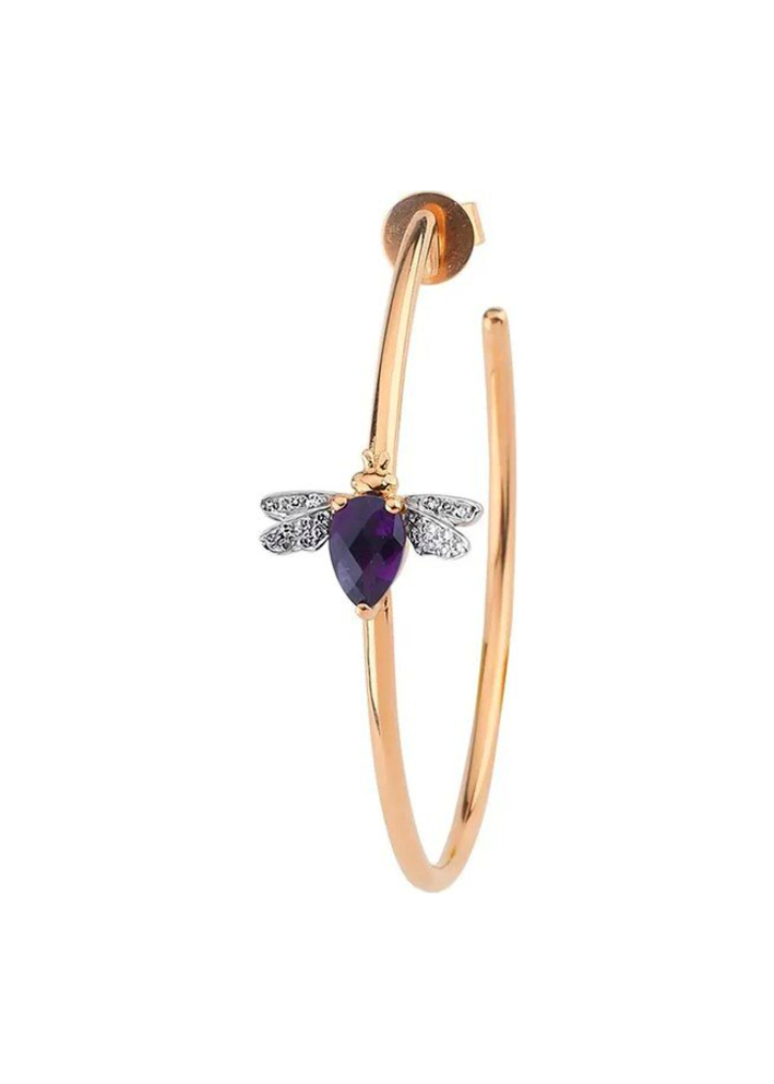 Купить Моно серьга Bee Goddess Розовое золото – премиальные серьги ZhannaKanGroup