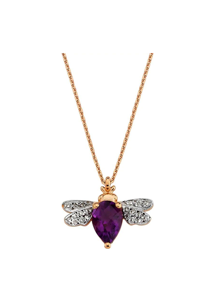 Купить Колье BeeGoddess Bee Розовое золото – премиальные ZhannaKanGroup