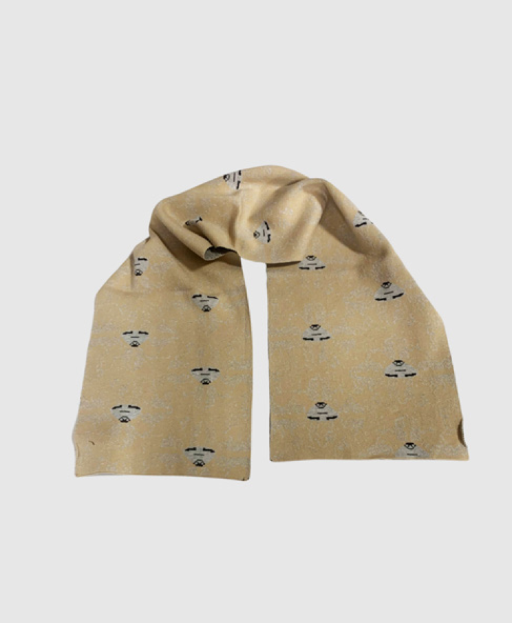 Купить Zardozi Home Шарф ZardoziHome Юрта Бежевый One Size – премиальные ZhannaKanGroup