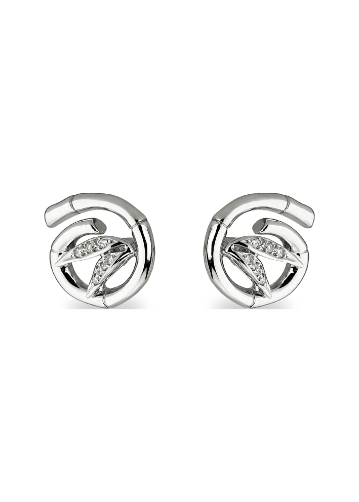 Купить Серьги CarreraYCarrera Bambu Белое золото – премиальные ZhannaKanGroup