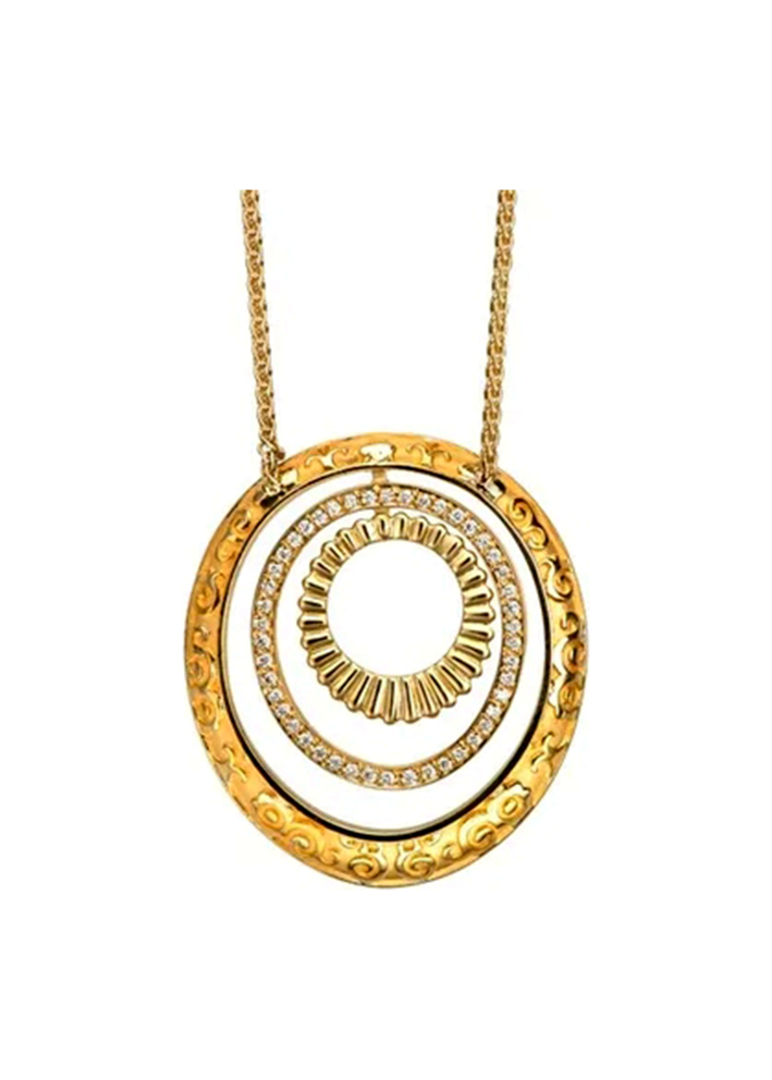 Купить Колье CarreraYCarrera Cordoba Loops Желтое золото – премиальные ZhannaKanGroup