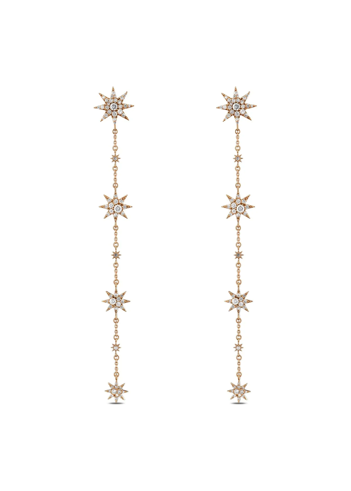 Купить Серьги Bee Goddess Venus Star Розовое золото – премиальные ZhannaKanGroup