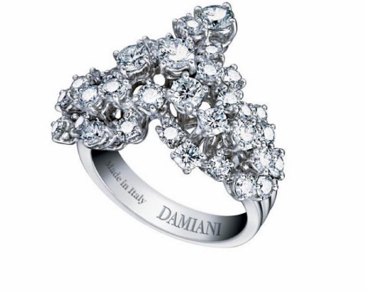 Кольцо Damiani Vulcania Белое золото
