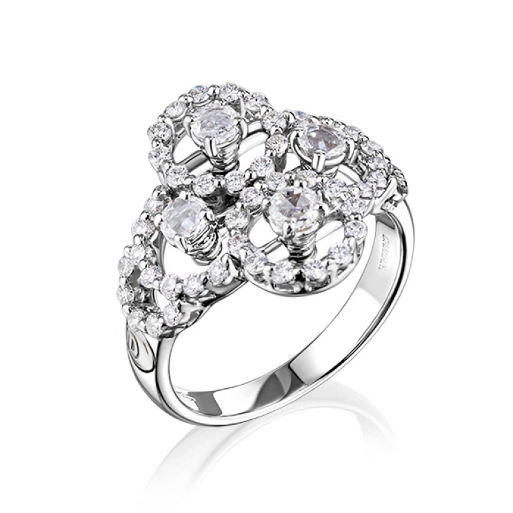 Купить Кольцо Damiani Juliette Белое золото – премиальные кольца ZhannaKanGroup