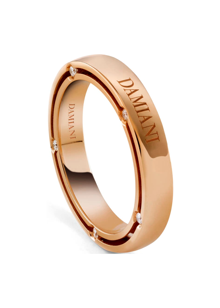 Купить Кольцо обручальное Damiani D.Side Розовое золото – премиальные кольца ZhannaKanGroup