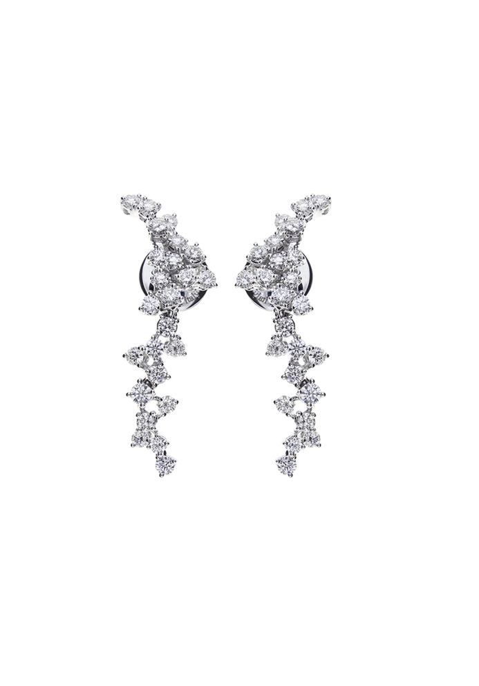 Купить Серьги Damiani Mimosa Flexi Белое золото – премиальные серьги ZhannaKanGroup