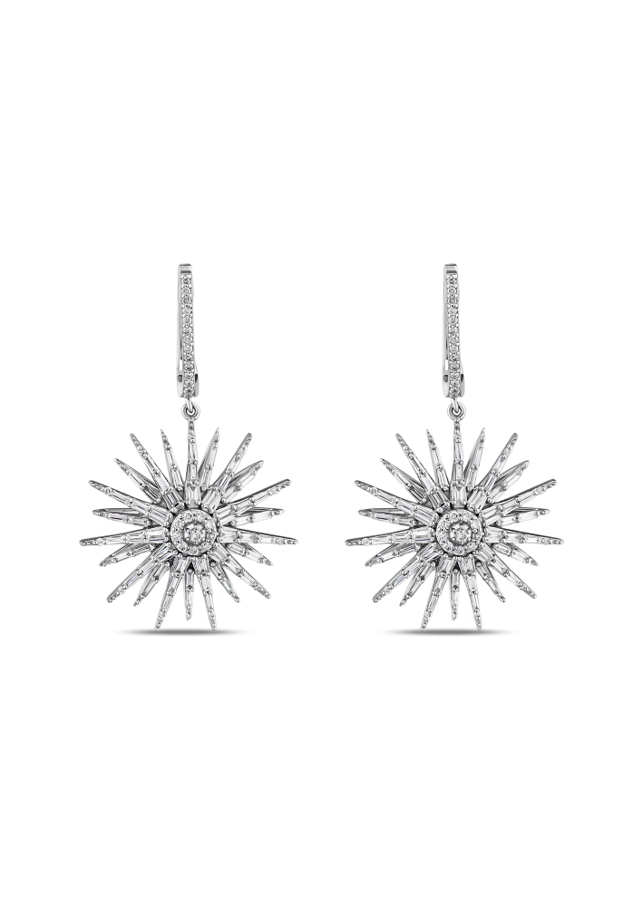 Купить Серьги Bee Goddess Jardin Star Белое золото – премиальные ZhannaKanGroup